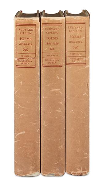 KIPLING, RUDYARD. Poems 1886-1929.